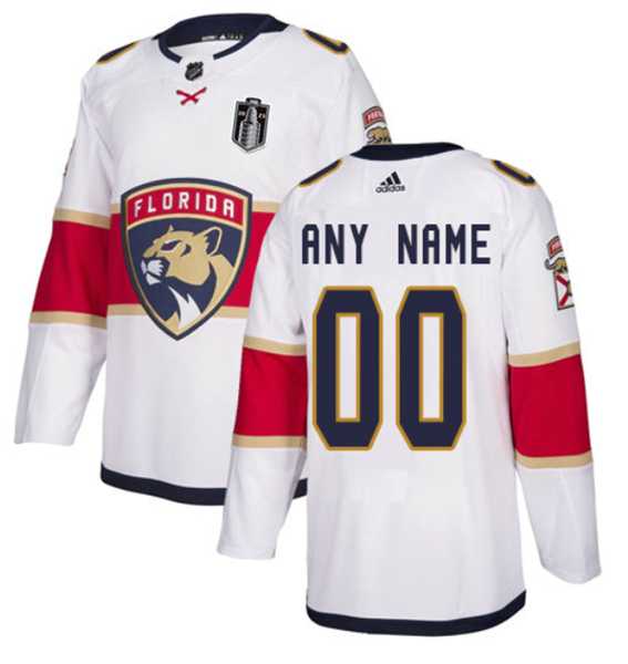 Men%27s Florida Panthers Active Player Custom White 2023 Stanley Cup Final Stitched Jersey->customized nhl jersey->Custom Jersey